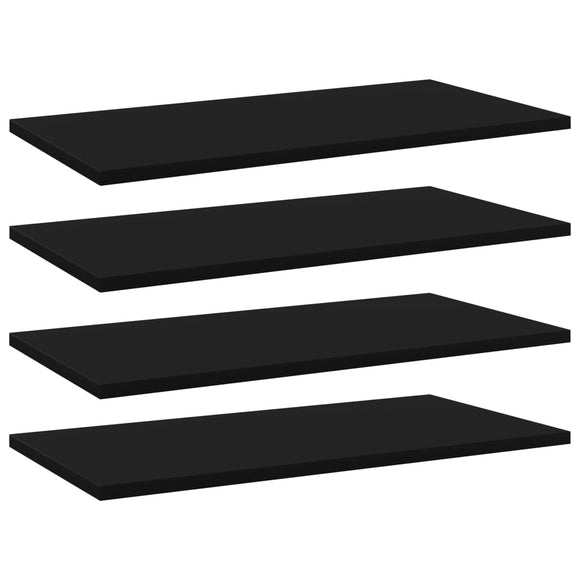 NNEVL Bookshelf Boards 4 pcs Black 60x30x1.5 cm Chipboard