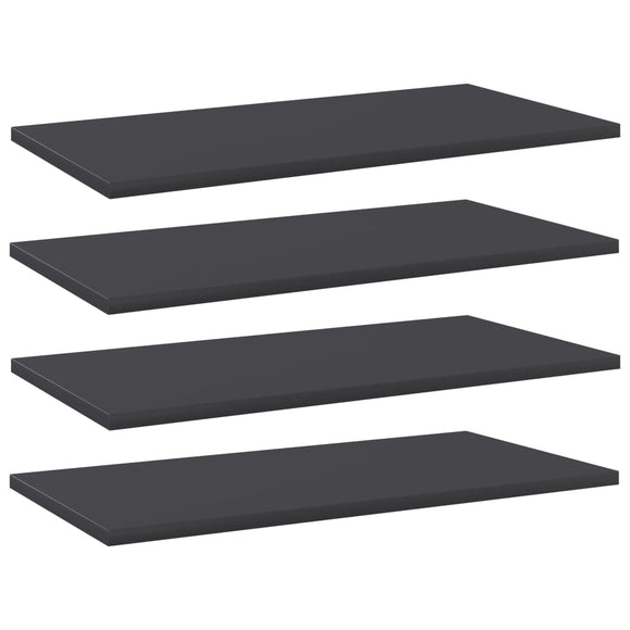 NNEVL Bookshelf Boards 4 pcs Grey 60x30x1.5 cm Chipboard