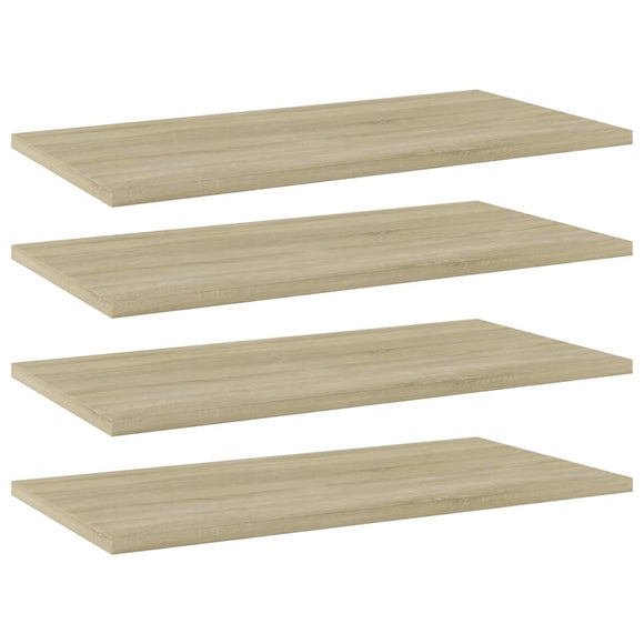 NNEVL Bookshelf Boards 4 pcs Sonoma Oak 60x30x1.5 cm Chipboard