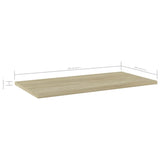 NNEVL Bookshelf Boards 8 pcs Sonoma Oak 60x30x1.5 cm Chipboard