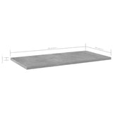 NNEVL Bookshelf Boards 4 pcs Concrete Grey 60x30x1.5 cm Chipboard