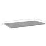 NNEVL Bookshelf Boards 8 pcs Concrete Grey 60x30x1.5 cm Chipboard
