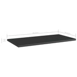 NNEVL Bookshelf Boards 4 pcs High Gloss Black 60x30x1.5 cm Chipboard