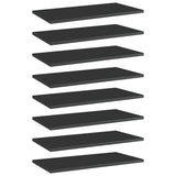 NNEVL Bookshelf Boards 8 pcs High Gloss Black 60x30x1.5 cm Engineered Wood