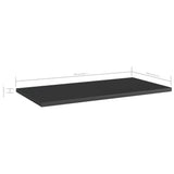 NNEVL Bookshelf Boards 8 pcs High Gloss Black 60x30x1.5 cm Engineered Wood