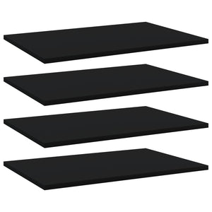 NNEVL Bookshelf Boards 4 pcs Black 60x40x1.5 cm Chipboard