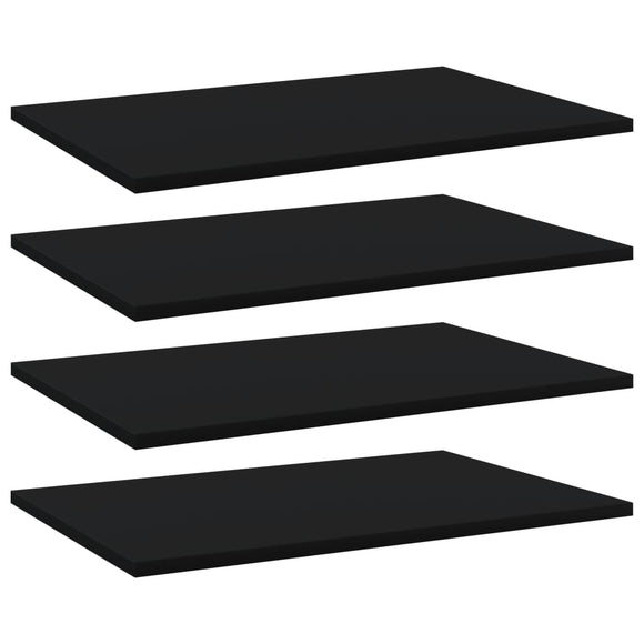 NNEVL Bookshelf Boards 4 pcs Black 60x40x1.5 cm Chipboard