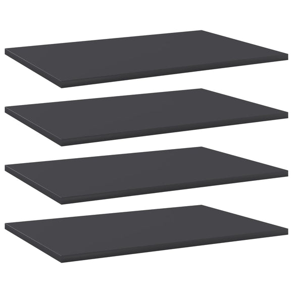 NNEVL Bookshelf Boards 4 pcs Grey 60x40x1.5 cm Chipboard