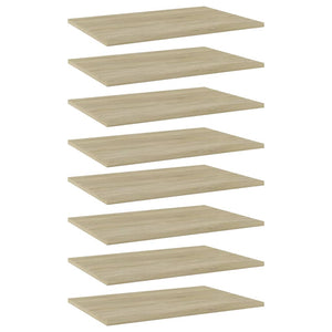 NNEVL Bookshelf Boards 8 pcs Sonoma Oak 60x40x1.5 cm Chipboard