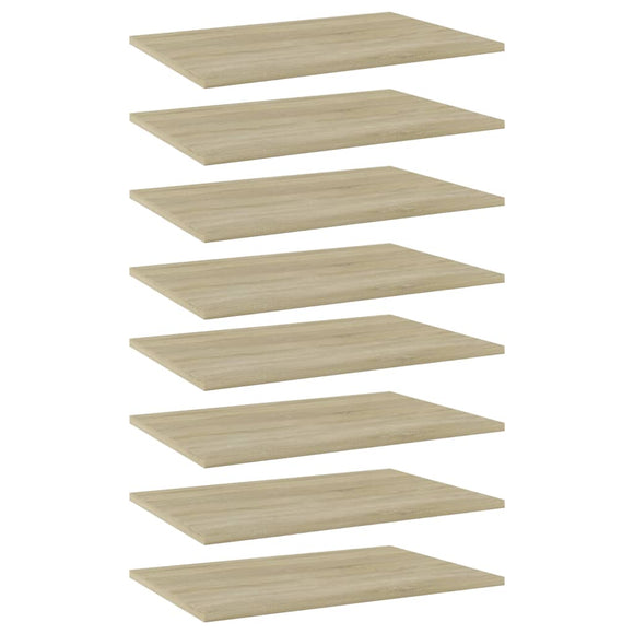 NNEVL Bookshelf Boards 8 pcs Sonoma Oak 60x40x1.5 cm Chipboard