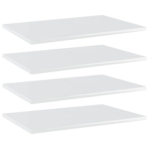 NNEVL Bookshelf Boards 4 pcs High Gloss White 60x40x1.5 cm Chipboard