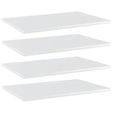 NNEVL Bookshelf Boards 4 pcs High Gloss White 60x40x1.5 cm Chipboard