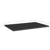 NNEVL Bookshelf Boards 4 pcs High Gloss Black 60x40x1.5 cm Chipboard