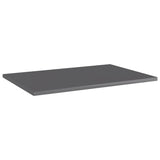 NNEVL Bookshelf Boards 4 pcs High Gloss Grey 60x40x1.5 cm Chipboard