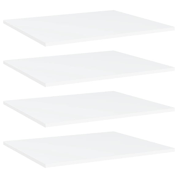 NNEVL Bookshelf Boards 4 pcs White 60x50x1.5 cm Chipboard