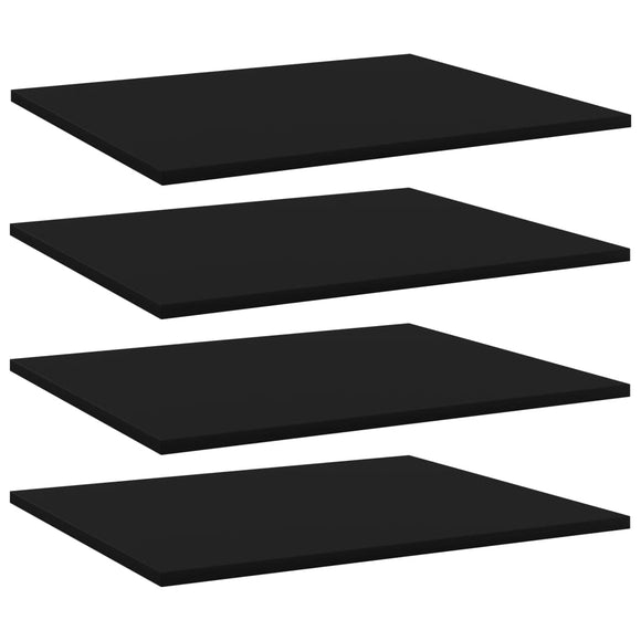 NNEVL Bookshelf Boards 4 pcs Black 60x50x1.5 cm Chipboard