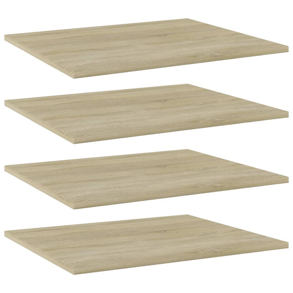 NNEVL Bookshelf Boards 4 pcs Sonoma Oak 60x50x1.5 cm Chipboard