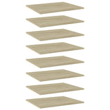 NNEVL Bookshelf Boards 8 pcs Sonoma Oak 60x50x1.5 cm Chipboard