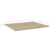 NNEVL Bookshelf Boards 8 pcs Sonoma Oak 60x50x1.5 cm Chipboard