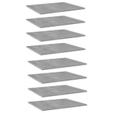 NNEVL Bookshelf Boards 8 pcs Concrete Grey 60x50x1.5 cm Engineered Wood