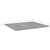 NNEVL Bookshelf Boards 8 pcs Concrete Grey 60x50x1.5 cm Engineered Wood