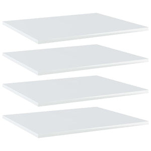 NNEVL Bookshelf Boards 4 pcs High Gloss White 60x50x1.5 cm Chipboard
