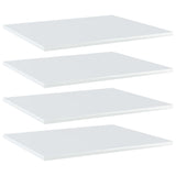 NNEVL Bookshelf Boards 4 pcs High Gloss White 60x50x1.5 cm Chipboard
