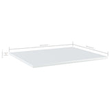 NNEVL Bookshelf Boards 4 pcs High Gloss White 60x50x1.5 cm Chipboard