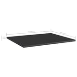 NNEVL Bookshelf Boards 8 pcs High Gloss Black 60x50x1.5 cm Engineered Wood