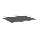 NNEVL Bookshelf Boards 4 pcs High Gloss Grey 60x50x1.5 cm Engineered Wood
