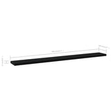 NNEVL Bookshelf Boards 4 pcs Black 80x10x1.5 cm Chipboard