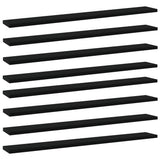 NNEVL Bookshelf Boards 8 pcs Black 80x10x1.5 cm Engineered Wood