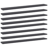 NNEVL Bookshelf Boards 8 pcs Grey 80x10x1.5 cm Engineered Wood