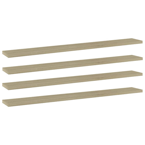 NNEVL Bookshelf Boards 4 pcs Sonoma Oak 80x10x1.5 cm Chipboard