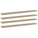 NNEVL Bookshelf Boards 4 pcs Sonoma Oak 80x10x1.5 cm Chipboard