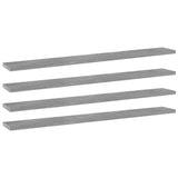 NNEVL Bookshelf Boards 4 pcs Concrete Grey 80x10x1.5 cm Chipboard