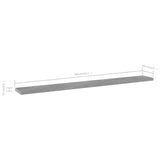 NNEVL Bookshelf Boards 4 pcs Concrete Grey 80x10x1.5 cm Chipboard