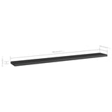 NNEVL Bookshelf Boards 4 pcs High Gloss Black 80x10x1.5 cm Chipboard