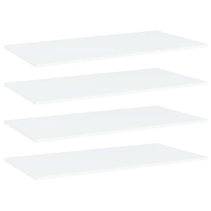 NNEVL Bookshelf Boards 4 pcs White 80x20x1.5 cm Chipboard