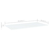 NNEVL Bookshelf Boards 4 pcs White 80x20x1.5 cm Chipboard
