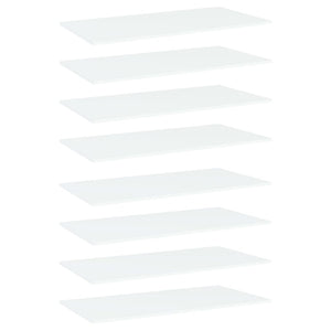 NNEVL Bookshelf Boards 8 pcs White 80x20x1.5 cm Chipboard
