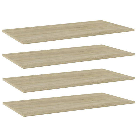 NNEVL Bookshelf Boards 4 pcs Sonoma Oak 80x20x1.5 cm Chipboard