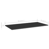 NNEVL Bookshelf Boards 4 pcs High Gloss Black 80x20x1.5 cm Chipboard