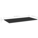 NNEVL Bookshelf Boards 8 pcs High Gloss Black 80x20x1.5 cm Engineered Wood