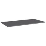 NNEVL Bookshelf Boards 8 pcs High Gloss Grey 80x20x1.5 cm Engineered Wood
