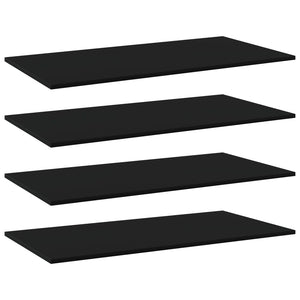 NNEVL Bookshelf Boards 4 pcs Black 80x30x1.5 cm Chipboard
