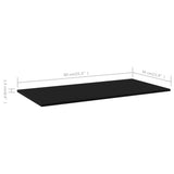 NNEVL Bookshelf Boards 8 pcs Black 80x30x1.5 cm Chipboard