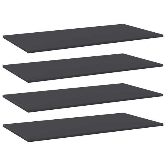 NNEVL Bookshelf Boards 4 pcs Grey 80x30x1.5 cm Chipboard
