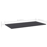 NNEVL Bookshelf Boards 4 pcs Grey 80x30x1.5 cm Chipboard