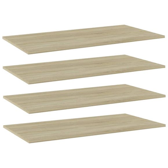 NNEVL Bookshelf Boards 4 pcs Sonoma Oak 80x30x1.5 cm Chipboard